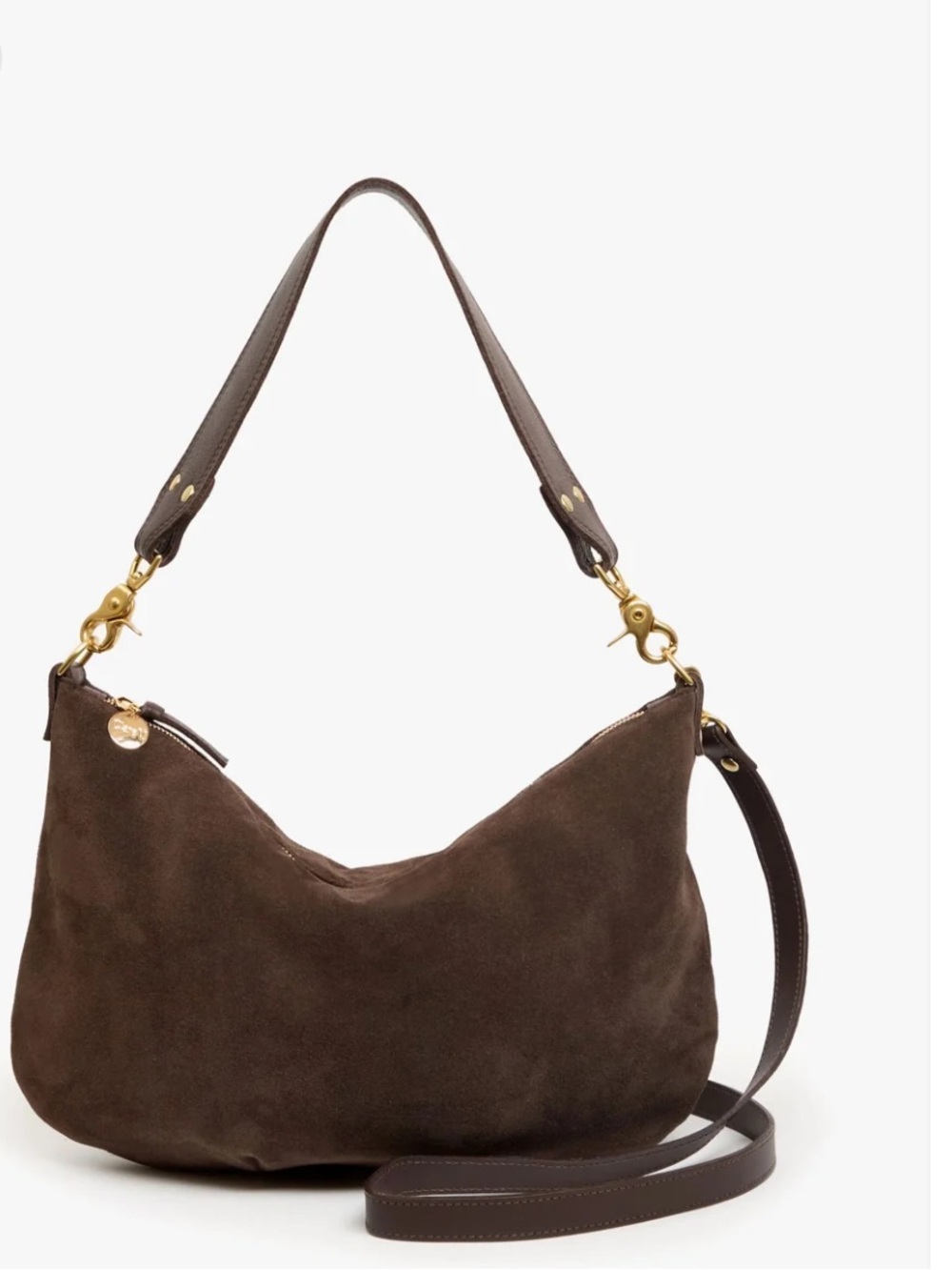 New Clare V. Moyen Messenger- Chocolate Suede